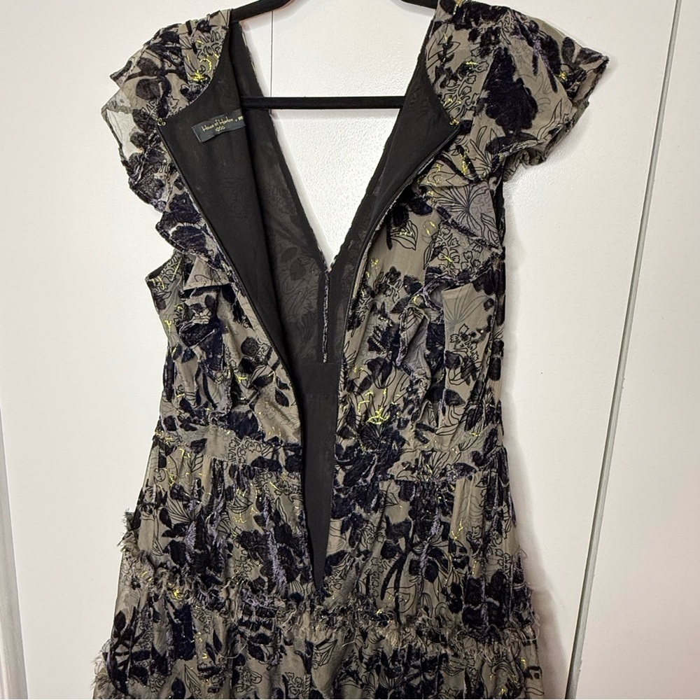 House of Harlow 1960 X Revolve Juniper Dress in Antoinette Floral Velvet Large - Picture 7 of 11